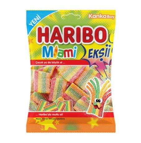 Haribo Halal Miami Belts 24x70g dimarkcash&carry