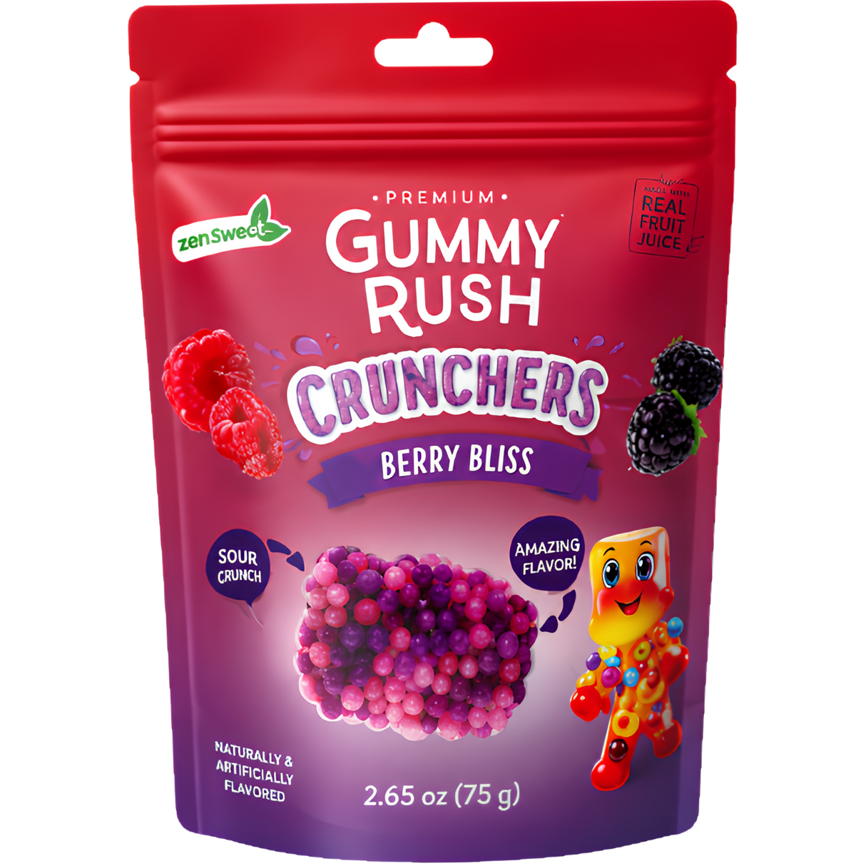 Gummy Rush Crunchers Berry Bliss 12X80g dimarkcash&carry