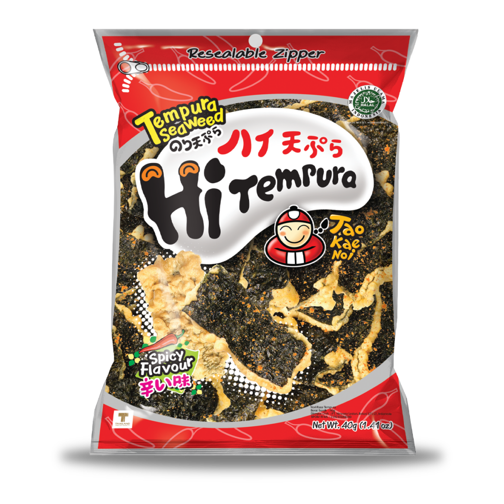 Taokaenoi Tempura Seaweed Spicy Flavour Snacks 8x40g dimarkcash&carry