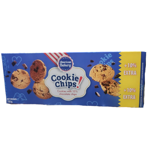 American Bakery Cookie Chips 12X135G dimarkcash&carry