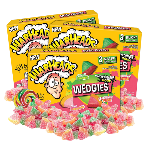 Warheads Theatre Wedgies Chewy Candy 12X99G (3.5Oz) dimarkcash&carry