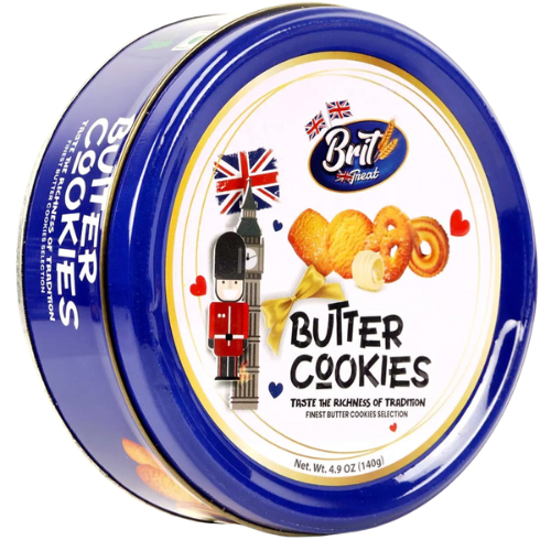 Brit Treat Butter Cookies Tins 24X140G dimarkcash&carry