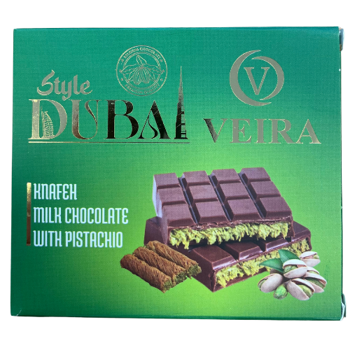 Veira Dubai Chocolate Square 12X100G dimarkcash&carry