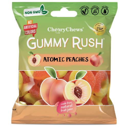 Gummy Rush Atomic Peach 12X90G dimarkcash&carry