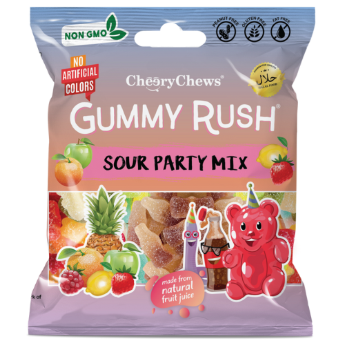 Gummy Rush Sour Party Mix 12X90G dimarkcash&carry