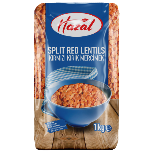 Hazal (130) Red Lentils Split 4X1Kg dimarkcash&carry