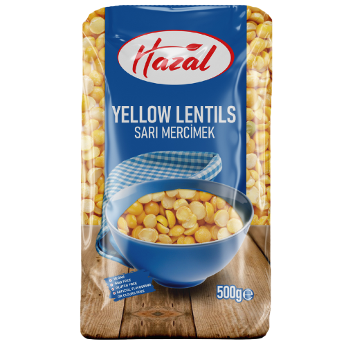 Hazal (234) Yellow Lentils 6X500G dimarkcash&carry
