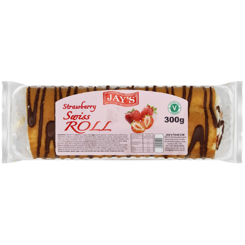 Jays New Swiss Roll Strawberry 5x300g dimarkcash&carry