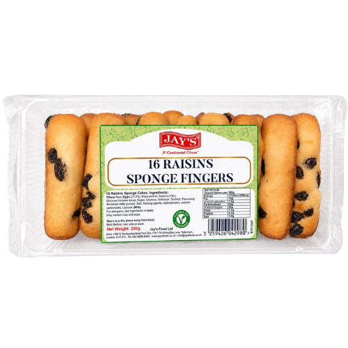 Jays Raisin Fingers 12x200g dimarkcash&carry