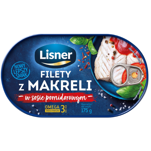Lisner Mackerel Fillet In Tomato Sauce 12X175G dimarkcash&carry