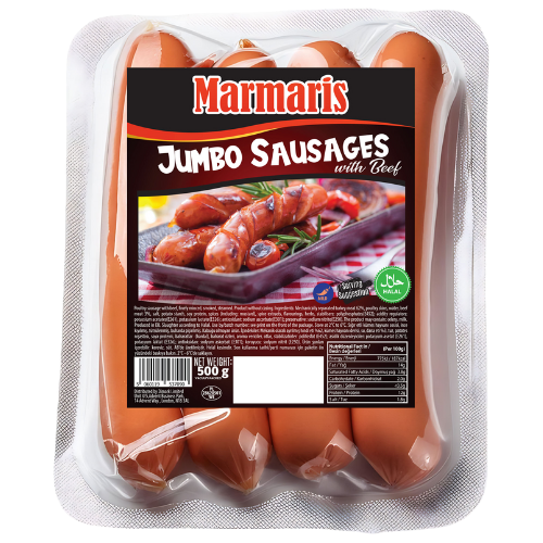 Marmaris (Halal) Jumbo Sausage With Beef 12X500G dimarkcash&carry