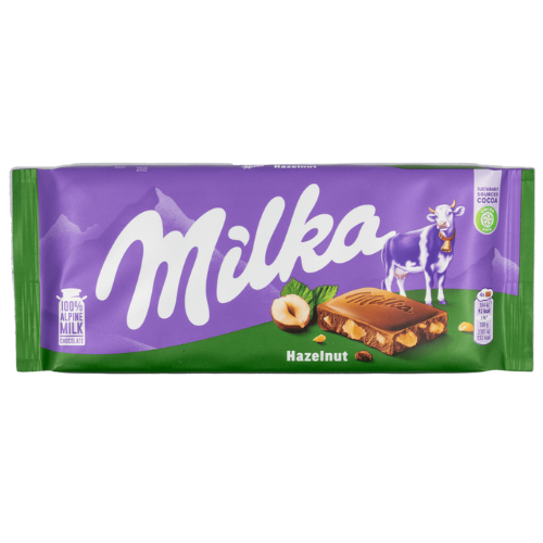 Milka Hazelnuts Chocolate Bar 24X90G dimarkcash&carry