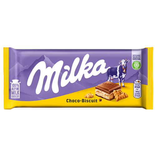 Milka Choco Biscuits Chocolate Bar 18X100G dimarkcash&carry