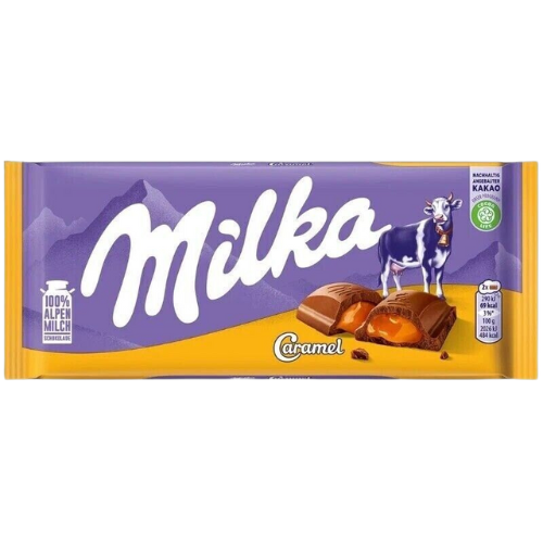 Milka Caramel Chocolate Bar 23X100G dimarkcash&carry