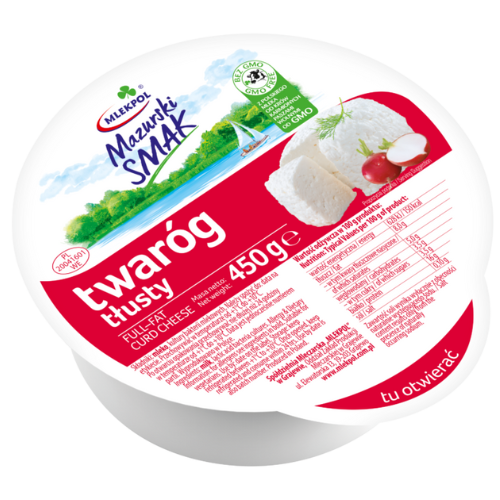Mlekpol Round Twarog Red-full Fat 4x450g dimarkcash&carry