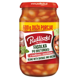 Pudliszki Bretonian Beans Sausage And Bacon Jar 4X600G dimarkcash&carry