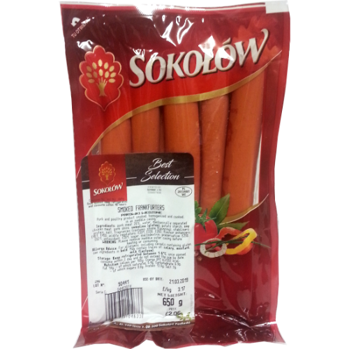 Sokolow Smoked Frankfurters 650G (SINGLE) dimarkcash&carry