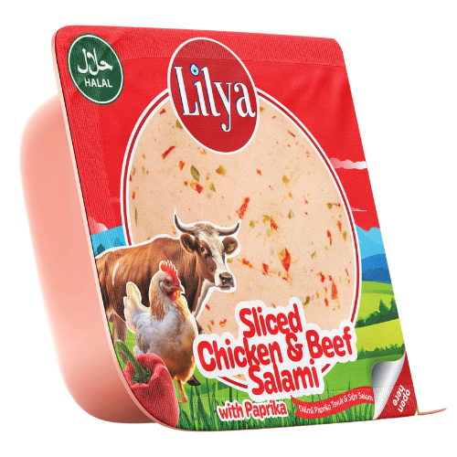 Lilya Sliced Chicken & Beef Salami With Paprika 1X200G dimarkcash&carry