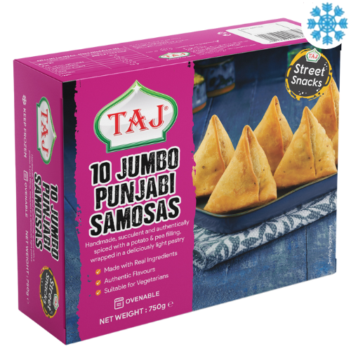 Taj Jumbo Punjabi Samosa 6X750G - Collection Only Frozen Product dimarkcash&carry