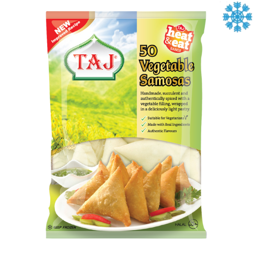Taj Family Pack Veg Samosa 4X1.75Kg (50Pcs) - Collection Only Frozen Product dimarkcash&carry