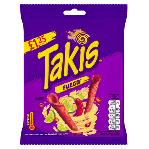 Takis Fuego 21X55G £1.25 Pm dimarkcash&carry