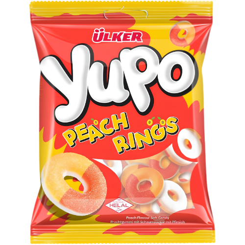 Ulker Yupo Jelly Peach Rings 24X70g dimarkcash&carry