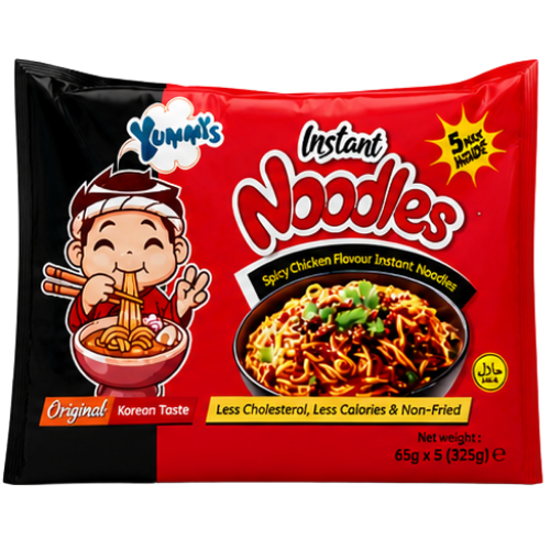 Yummys Noodles Spicy chicken 12x(5X65g) dimarkcash&carry