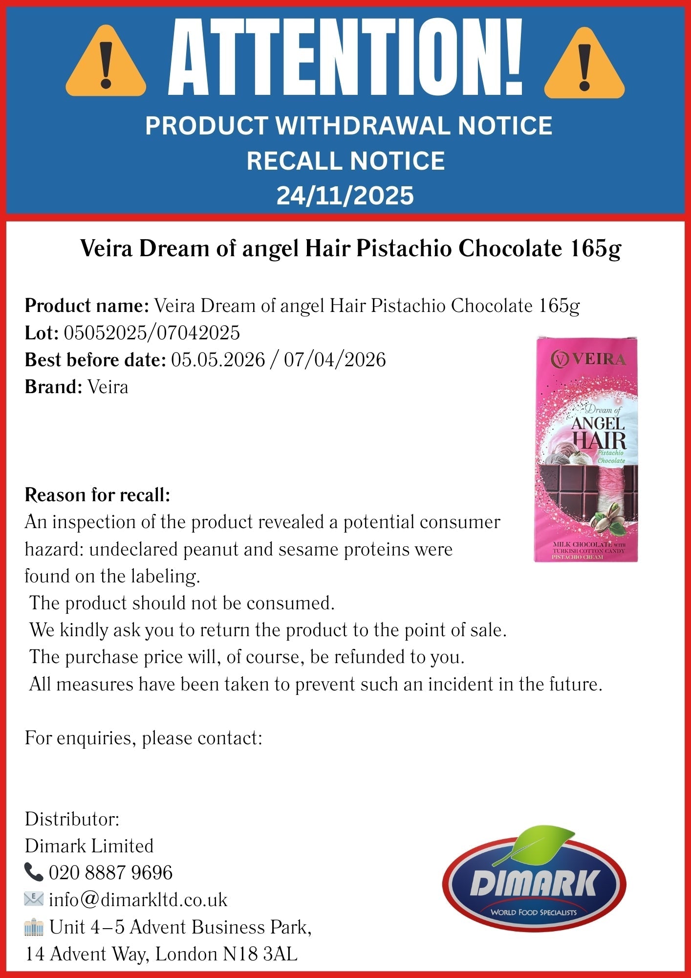 Product Recall List