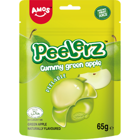 Amos Peelerz Gummy ( Halal ) Green Apple 12x65g dimarkcash&carry