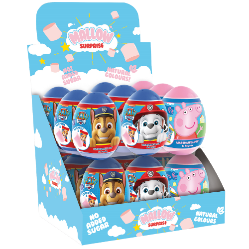 Mallow Surprise Eggs (Peppa Pig + Paw Patrol) 18x2g dimarkcash&carry