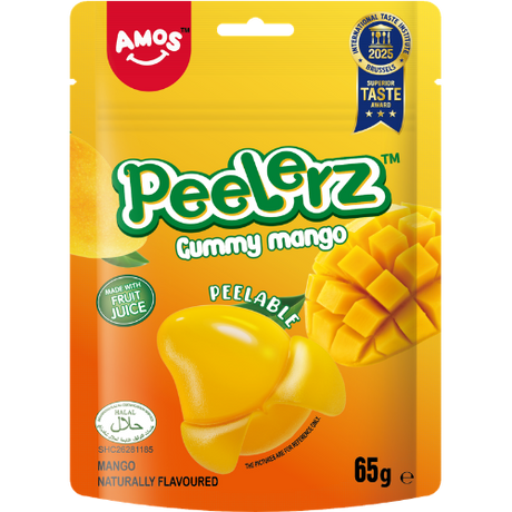 Amos Peelerz Gummy ( Halal ) Mango 12x65g dimarkcash&carry