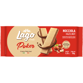 Lago Poker Wafer With Nocciola 16X150g dimarkcash&carry
