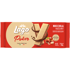 Lago Poker Wafer With Nocciola 16X150g dimarkcash&carry