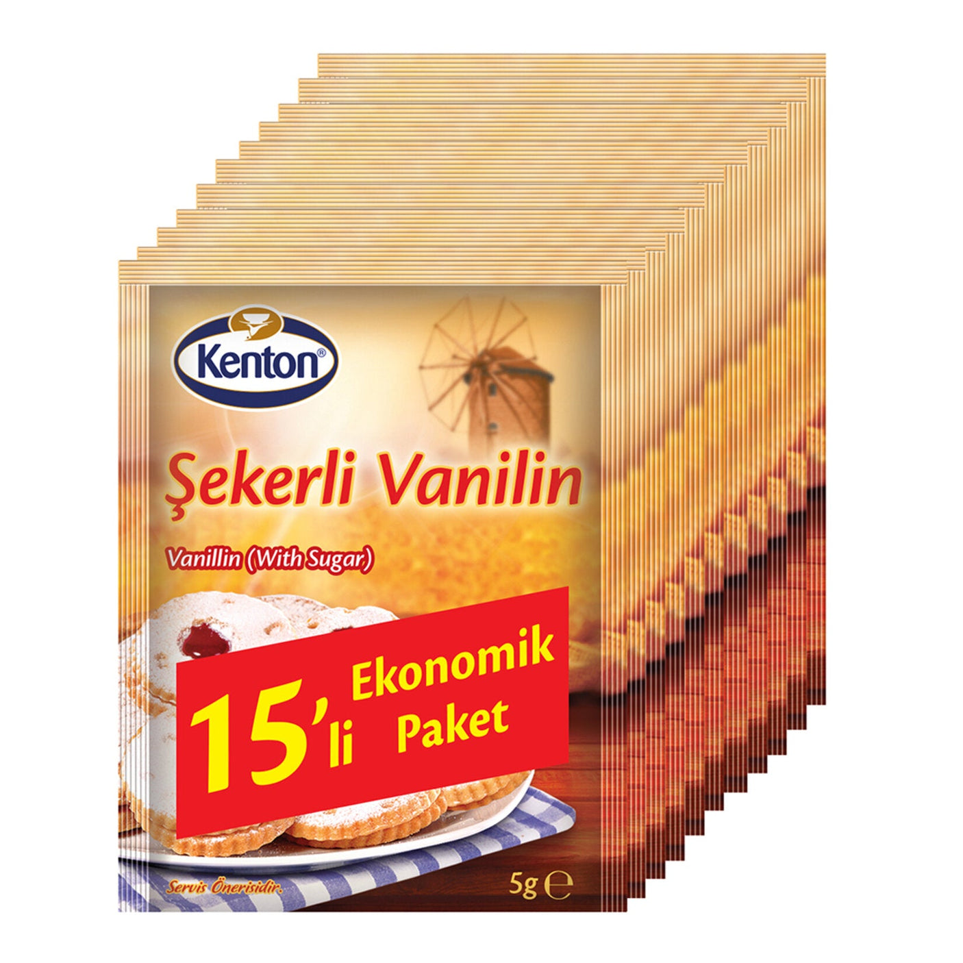 Kenton Vanilin with Sugar (15 pack) 99p PM 18x75g dimarkcash&carry