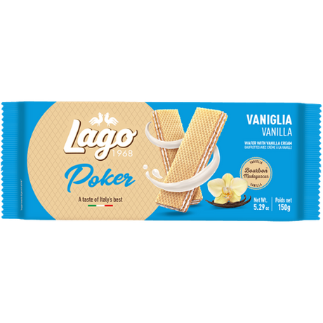 Lago Poker Wafer With Vaniglia 16X150g dimarkcash&carry