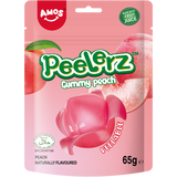 Amos Peelerz Gummy ( Halal ) Peach 12x65g dimarkcash&carry