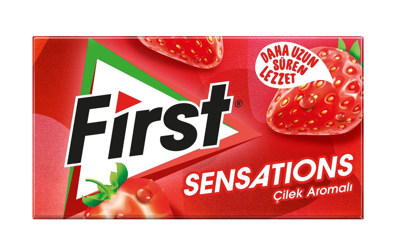 First Chewing Gum Sens. Strawberry 12X27g dimarkcash&carry
