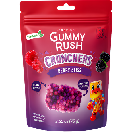 Gummy Rush Crunchers Berry Bliss  12X80g dimarkcash&carry