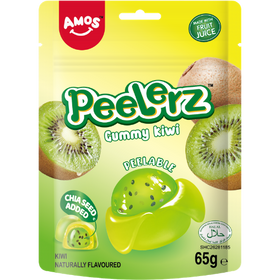 Amos Peelerz Gummy ( Halal ) Kiwi 12x65g dimarkcash&carry