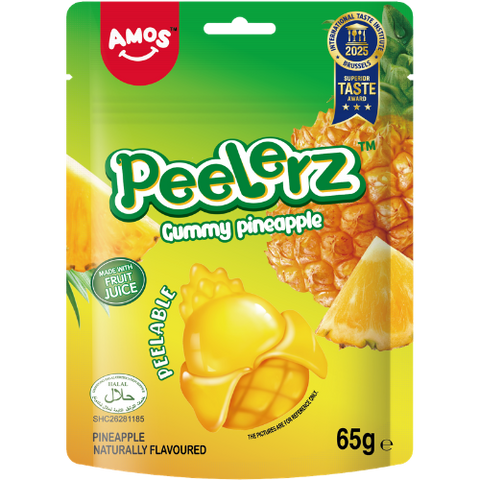 Amos Peelerz Gummy ( Halal ) Pineapple 12x65g dimarkcash&carry