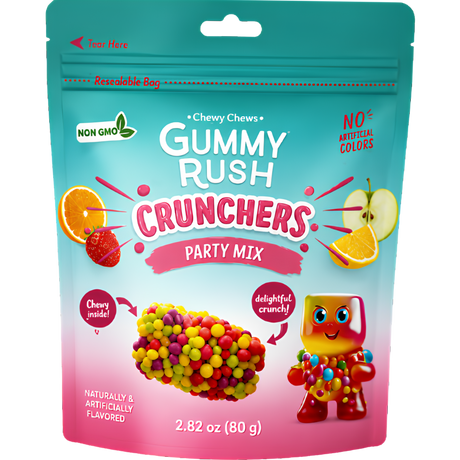 Gummy Rush Crunchers Party Mix 12X80g dimarkcash&carry