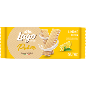 Lago Poker Wafer With Lemon 16X150g dimarkcash&carry