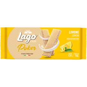 Lago Poker Wafer With Lemon 16X150g dimarkcash&carry