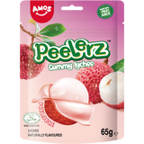 Amos Peelerz Gummy ( Halal ) Lychee 12x65g dimarkcash&carry