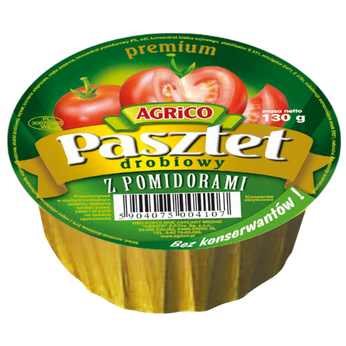 Agrico Premium Chicken Pate-Tomato 12X130G (PM) dimarkcash&carry