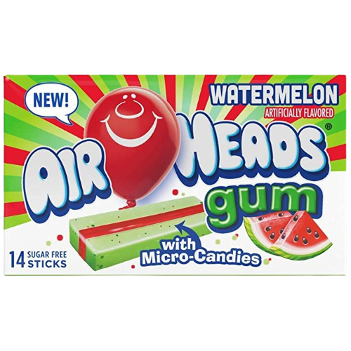 Airheads Watermelon Chewing Gum 12X34G (1.185Oz) dimarkcash&carry