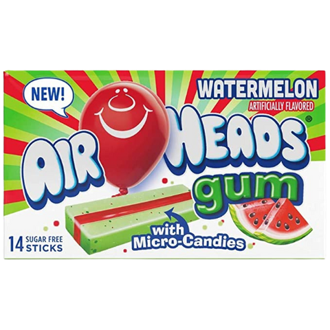 Airheads Watermelon Chewing Gum 12X34G (1.185Oz) dimarkcash&carry