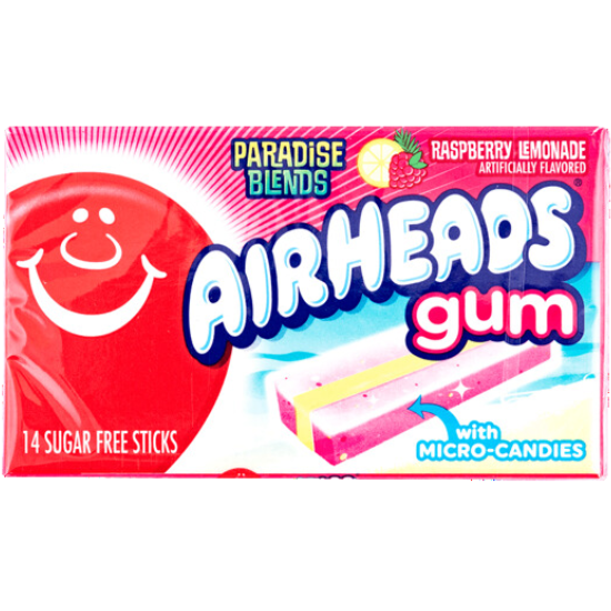 Airheads Raspberry Lemonade Chewing Gum 12X34G