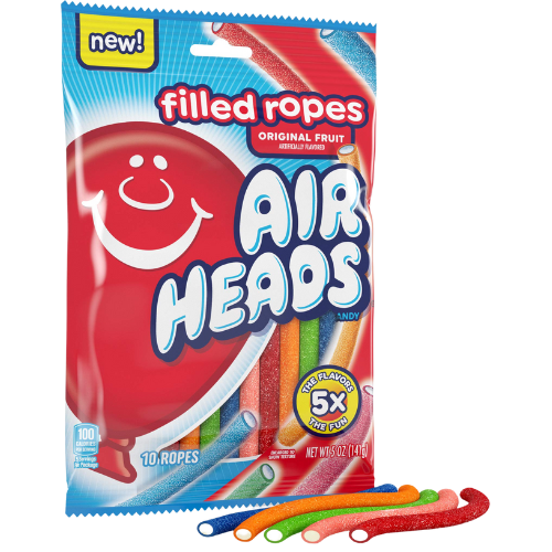 Airheads Filled Ropes (Peg Bag) Original Fruits 10X140G dimarkcash&carry