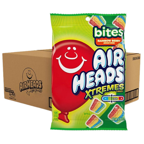 Airheads Xtremes Candy Bites Rainbow Berry 12X108G (3.8Oz) dimarkcash&carry